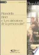 Pirandello, Binet e Les altérations de la personnalité