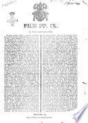 Pius PP. 9. ai nostri amatissimi sudditi
