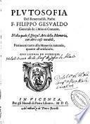 Plutosofia del ... Padre F. Filippo Gesualdo ...