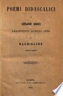 Poemi didascalici di Cesare Arici