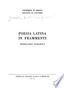 Poesia latina in frammenti