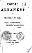 Poesie albanesi di Girolamo De Rada