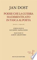 Poesie che la guerra ha dimenticato in tasca al poeta