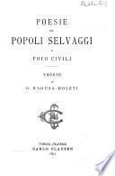 Poesie dei popoli selvaggi o poco civili