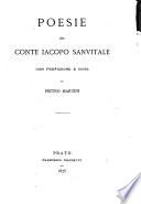 Poesie del conte Iacopo Sanvitale con prefazione e note di Pietro Martini