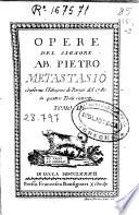 Poesie del Signore Ab. Pietro Metastasio ... tomo II.