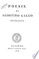 Poesie di Agostino Gallo siciliano