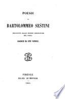 Poesie di Bartolommeo Sestini
