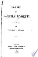 Poesie di Gabriele Rossetti