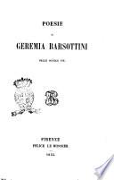 Poesie di Geremia Barsottini delle scuole pie