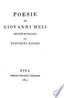 Poesie di Giovanni Meli ridotte in italiano da Giovanni Rosini