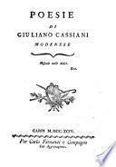 Poesie di Giuliano Cassiani modenese