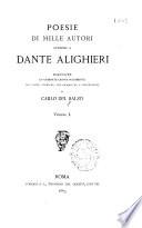 Poesie di mille autori intorno a Dante Alighieri