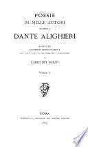 Poesie di mille autori intorno a Dante Alighieri