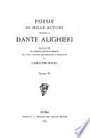 Poesie di mille autori intorno a Dante Alighieri