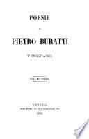 Poesie di Pietro Buratti veneziano