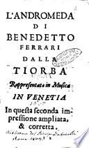 Poesie drammatiche di Benedetto Ferrari dalla Tiorba