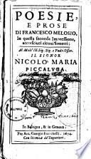 Poesie, e prose di Francesco Melosio