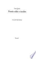 Poesie edite e inedite. [4. ed