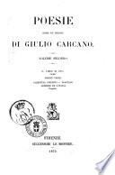 Poesie edite ed inedite di Giulio Carcano
