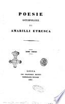 Poesie estemporanee di Amarilli Etrusca