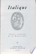 Poésie italienne de la Renaissance