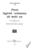 Poesie, leggende, costumanze del Medio Evo