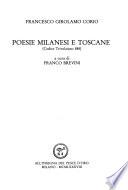Poesie milanesi e toscane