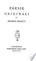 Poesie Originali di Melchior Cesarotti
