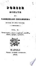 Poesie scelte di Gabriello Chiabrera divise in due volumi