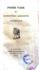 Poesie varie commedia in versi di Lodovico Ariosto