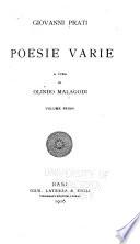 Poesie varie