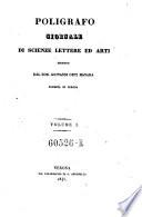 Poligrafo. Giornale di scienze lettere ed arti
