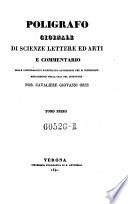 Poligrafo. Giornale di scienze lettere ed arti