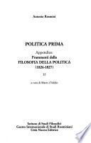 Politica prima