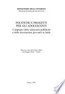 Politiche e progetti per gli adolescenti