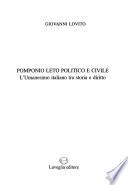 Pomponio Leto politico e civile