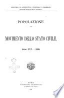 Popolazione Movimento dello stato civile