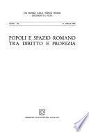 Popoli e spazio romano tra diritto e profezia