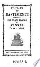 Portata de' bastimenti arrivati nel Porto-Franco di Trieste