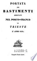 Portata de' bastimenti arrivati nel Porto-Franco di Trieste