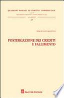 Postergazione dei crediti e fallimento