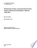 Potentiometric Surface, Carbonate-rock Province, Southern Nevada and Southeastern California, 1998-2000
