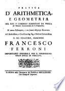 Pratica d'arithmetica, e geometria