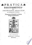 Pratica d'Arithmetica ... Nuovamente rivista, e con somma diligenza ristampata