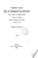 Prediche inedite del b. Giordano da Rivalto, recitate in Firenze dal 1302 al 1305 e pubbl. per cura di E. Narducci