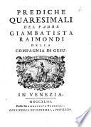 Prediche quadragesimali