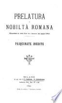 Prelatura e nobiltà romana, chiacchere in versi d'un Fra Pacomio del secolo XVIII