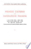 Premessi culturali all'emigrazione italiana