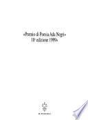 Premio di poesia Ada Negri 18. edizione 1999